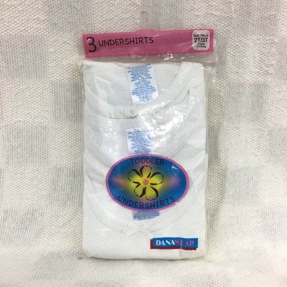 Dana Wear Other - Dana Wear Toddler Undershirts 3‎ Pack White 100% Combed Cotton Size 2T/3T NIP
